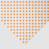 Papier Mousseline Point Polka orange sur papier blanc (Détail)