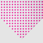 Papier Mousseline Point Polka rose chaud sur le papier blanc (Détail)