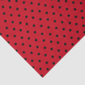 Papier Mousseline Point Polka rouge (Détail)