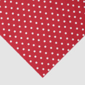 Papier Mousseline Point Polka rouge (Détail)