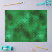 Papier Mousseline Point Polka vert (Artisanat)