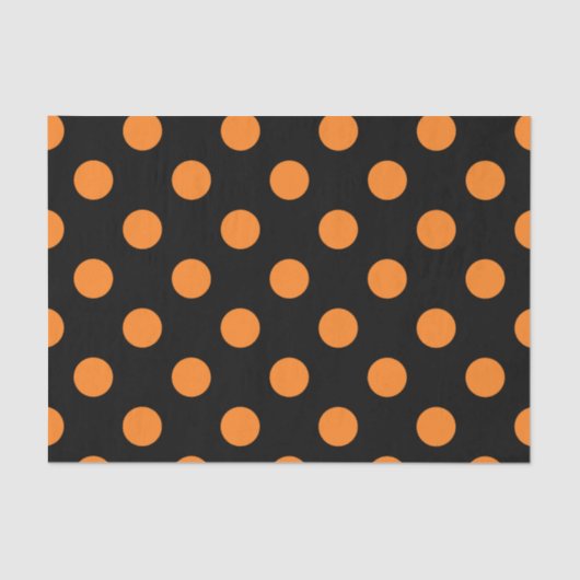 Papier Mousseline Pointe Polka noir d'Halloween (Recto)