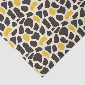 Papier Mousseline Points animaux noirs et jaunes Imprimer (Détail)