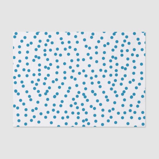Papier Mousseline Points Aqua Confetti (Recto)