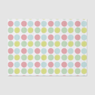 Papier Mousseline Points aquarelle colorés