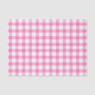 Papier Mousseline Points Aquarelle Rose En vichy Papier Tissu