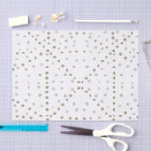 Papier Mousseline Points argent et or (Artisanat)