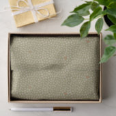 Papier Mousseline Points beiges Abstraits éparpillés sur vert olive (Cadeau)