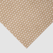 Papier Mousseline Points blancs simples sur Faux Rustic Brown Kraft (Détail)