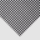 Papier Mousseline Points blancs sur papier de tissus noirs (Détail)