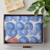 Papier Mousseline Points bleus Abstraits (Cadeau)