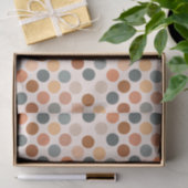 Papier Mousseline Points Boho rétro neutres (Cadeau)