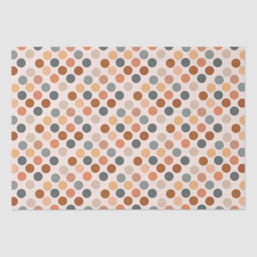Papier Mousseline Points Boho rétro neutres (Recto)