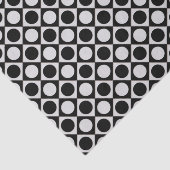 Papier Mousseline Points & Carrés / noir blanc + vos idées (Détail)