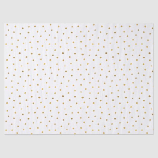 Papier Mousseline Points chics de blanc d'or (Recto)