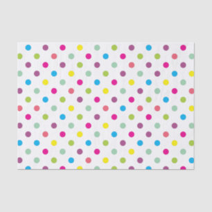 Papier Mousseline Points Colorés
