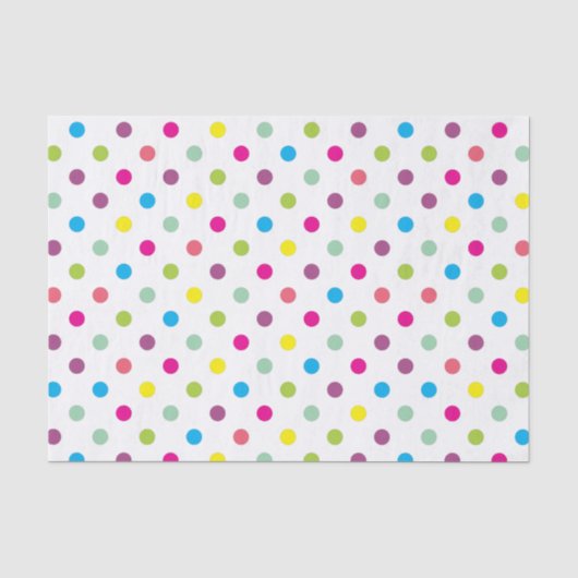 Papier Mousseline Points Colorés (Recto)