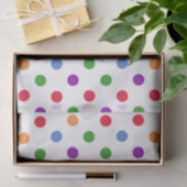 Papier Mousseline Points Colorés (Cadeau)