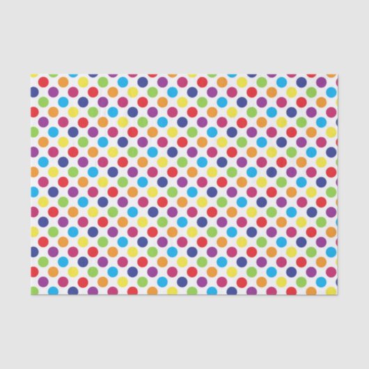 Papier Mousseline Points Colorés (Recto)