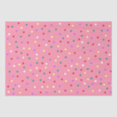 Papier Mousseline Points colorés sur fond rose (Recto)