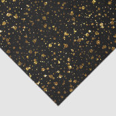 Papier Mousseline Points Confetti d'or noir Élégant Glam (Détail)