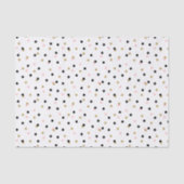 Papier Mousseline Points Confetti Noir Rose et Or (Recto)