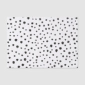 Papier Mousseline Points dalmatiens, Points dalmatiens, Noir et Blan (Recto)