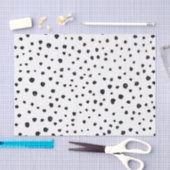 Papier Mousseline Points dalmatiens, Points dalmatiens, Noir et Blan (Artisanat)