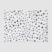 Papier Mousseline Points dalmatiens, Points dalmatiens, Noir et Blan (Recto)