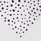 Papier Mousseline Points dalmatiens, Points dalmatiens, Noir et Blan (Détail)