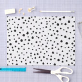 Papier Mousseline Points dalmatiens, Points dalmatiens, Noir et Blan (Artisanat)
