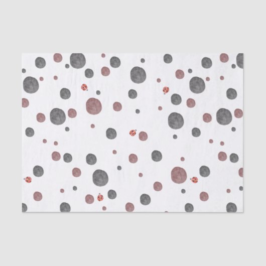 Papier Mousseline Points d'aquarelle de Ladybug (Recto)