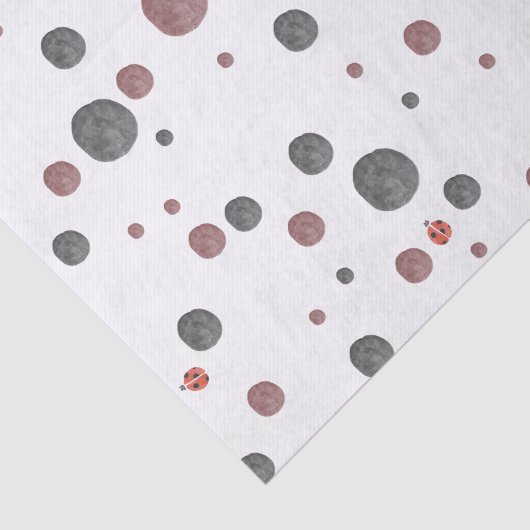 Papier Mousseline Points d'aquarelle de Ladybug (Détail)