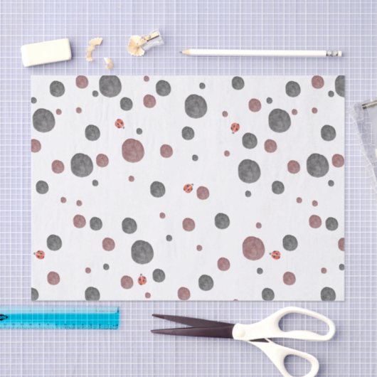 Papier Mousseline Points d'aquarelle de Ladybug (Artisanat)