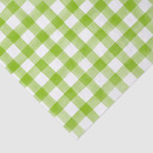 Papier Mousseline Points d'aquarelle vert citron En vichy (Détail)