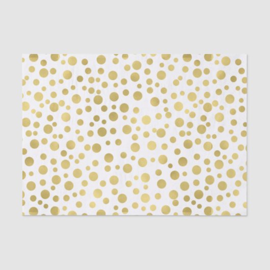 Papier Mousseline Points de confettis d'or (Recto)