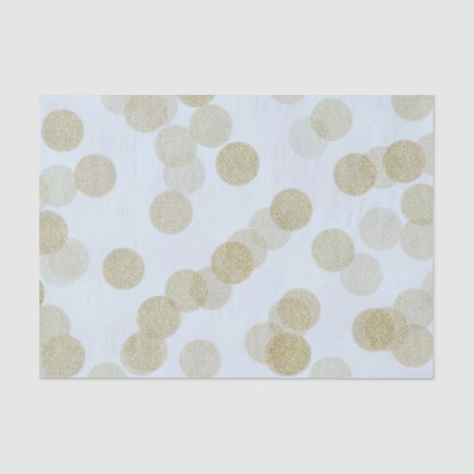 Papier Mousseline Points de Parties scintillant Bleu & Or Shimmer (Recto)