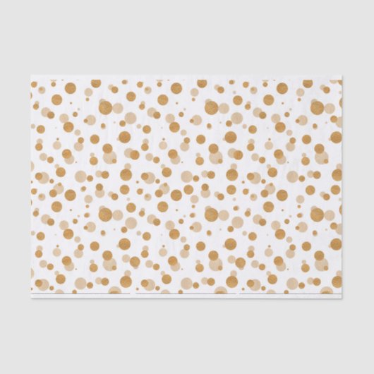 Papier Mousseline Points d'or métallique Noël (Recto)