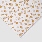 Papier Mousseline Points d'or métallique Noël (Détail)