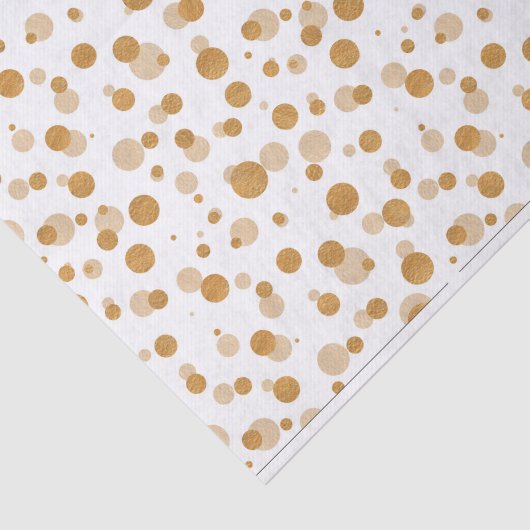 Papier Mousseline Points d'or métallique Noël (Détail)