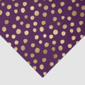Papier Mousseline Points d'or violet chic (Détail)