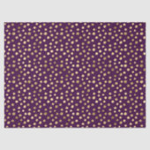 Papier Mousseline Points d'or violet chic (Recto)