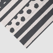 Papier Mousseline Points Et Rayures Abstraits (Détail)