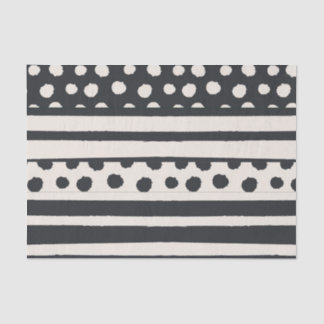 Papier Mousseline Points Et Rayures Abstraits