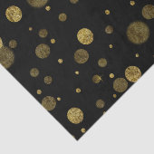 Papier Mousseline Points fascinants de confettis de Bokeh d'or (Détail)