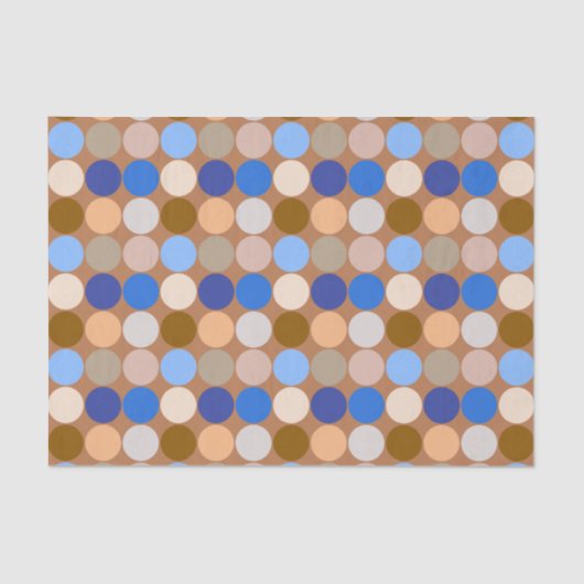 Papier Mousseline Points géants du milieu du siècle, Taupe Tan, Beig (Recto)