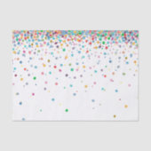 Papier Mousseline Points heureux de confettis (Recto)