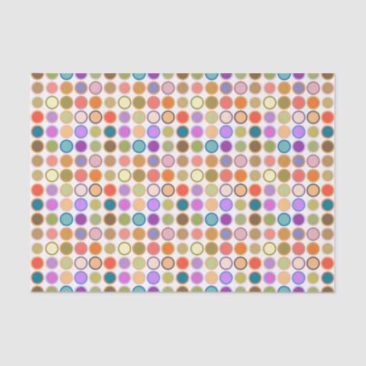 Papier Mousseline Points modernes du milieu du siècle, couleurs mult (Recto)