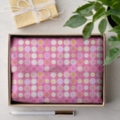 Papier Mousseline Points modernes du milieu du siècle, rose profond (Cadeau)