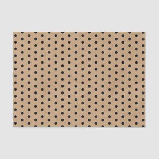 Papier Mousseline Points Noirs Chic Simple Sur Faux Rustiques Brown (Recto)